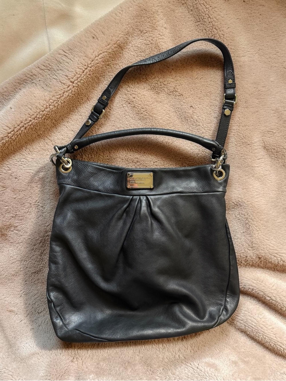 Marc Jacobs Pebbled Leather Hobo Bag 👜 | Black | Silver Hardware ⚪ | Restored ✨